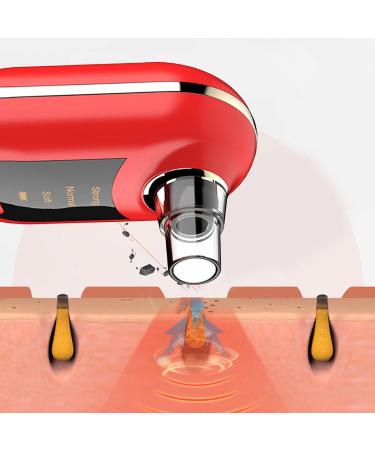 UPQRSG Blackhead Remover Pore Vacuum Mini Handheld Blackhead Remover Suctioner 3 Modes USB Rechargeable Electric Pore Extractor with 5 Suction Heads Facial Pore Cleaner for Women or Men(Red) - Buy Online on GoSupps.com