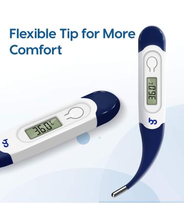 LAEEKCKC Femometer Digital Thermometers Oral Thermometer Adults Kids Babies Accurate Switchable Body Temperature Thermometer (dark blue) - Buy Online on GoSupps.com
