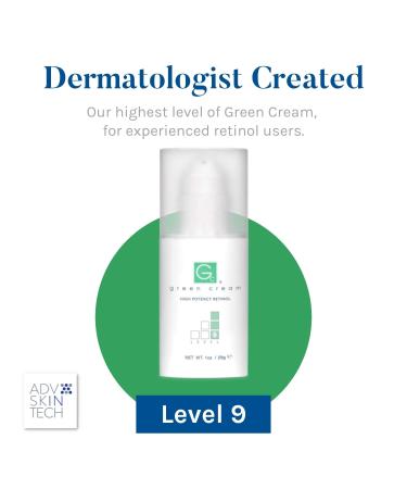 Green Cream Retinol Level 9 High Potency Anti-Aging Treatment in Airless Pump (1 Oz) - International Shipping Available - Buy Online on GoSupps.com