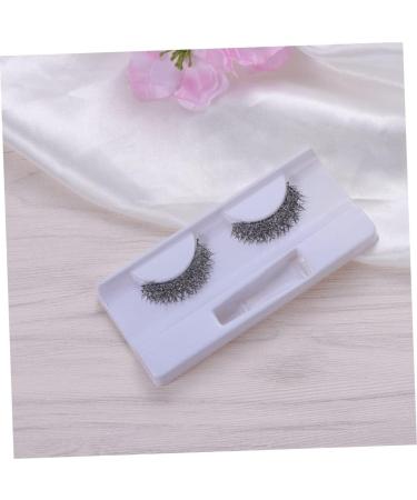 FOMIYES Cross Fake Lashes Cross False Eyelash Women Fake Eyelash Shiny Eyelashes Long Thick Eyelashes Glitter Powder Fake Eyelashes Makeup Dense - Buy Online on GoSupps.com
