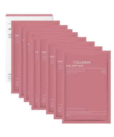 8PCS Bio Collagen Real Deep Mask Bio-Collagen Korean Night Mask Deep Hydrating Overnight Masque Collagene Hydratation Profonde R duit les Ridules Am liore I' lasticit