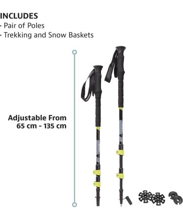 Yukon Charlie's Pro Trekking Poles with Fast Lock Adjustment System - Includes Trekking and Snow Baskets - Buy Online on GoSupps.com