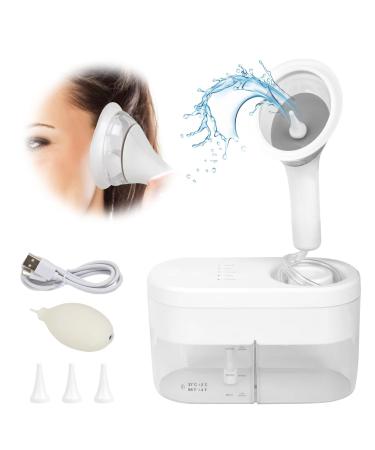 Electric Ear Cleaner Ear Wax Removal Kit Earwax Cleaning Kit for Adults/Kits Hand-Free Ear Flush Kit Water Self-Collected No Leaking Ear Washer 4 Modes Rechargeable 400ml*2 Water Capacity