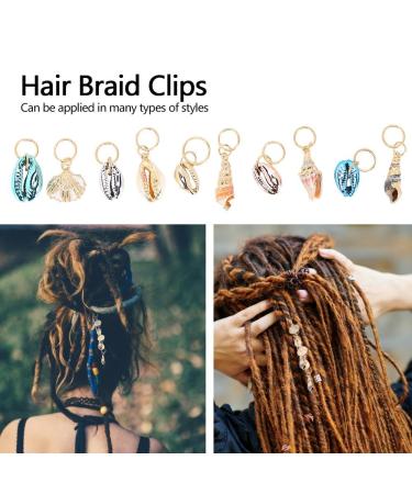 Nikou Hair Zoprings - Multi-Purpose Dreadlocks Jewelry | 13-Piece Shell Hair Accessories for Women & Girls - Easy DIY Dreadlocks Rings - Buy Online on GoSupps.com