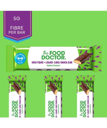 The Food Doctor Salted Peanut Keto Bar Low Carb Bar High Protein Bar High Fibre Pack of 12 - Buy Online on GoSupps.com