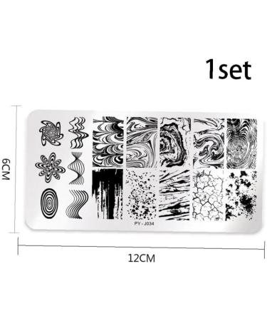 Onsinic Marble Pattern Nail Stamping Plates Stainless Steel Nail Art Design Templates for Creative Nail Designs | International Shipping Available - Buy Online on GoSupps.com