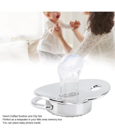 Schnuller Clip Set for Newborns - Bling Baby Pacifier DIY Photo Decoration Safe & Exquisite Souvenir (Silver) - Perfect for 6-18 Months & Parties | International Shipping Available - Buy Online on GoSupps.com