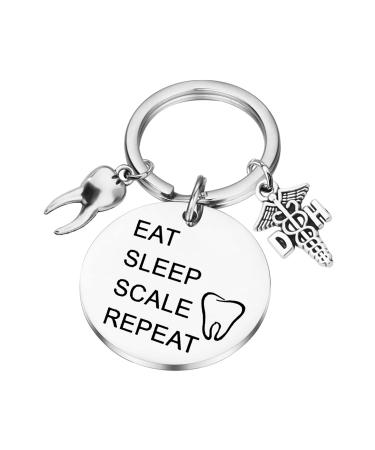 Pliti dentist gift dental hygienist key ring gift gift new dentist gift dentist gift eat sleep scale ky medium