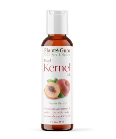 Peach Kernel Oil 2 oz. - 100% Pure and Natural Carrier Oil - Refined Cooking Skin Hair Body & Face Moisturizing