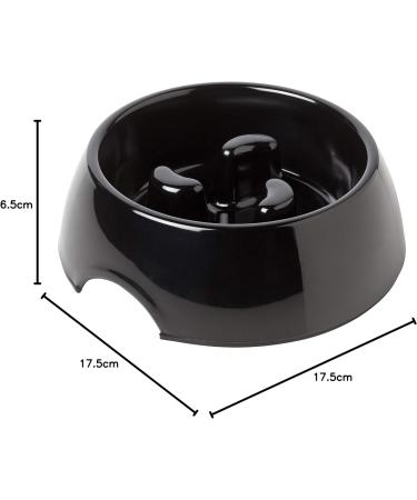 Rosewood Anti scoff Slow Feeder Melamine Dog Bowl Black large - Buy Online on GoSupps.com
