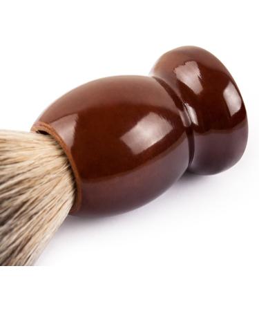 QSHAVE Handmade Pure Badger Hair Shaving Brush with Real Wood Base - Ideal for Wet Shave with Safety Razor or Double Edge Razor - Buy Online on GoSupps.com