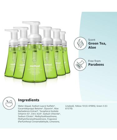 Method Foaming Hand Soap - Green Tea + Aloe Biodegradable 10 Fl Oz | Eco-Friendly International Shipping - Buy Online on GoSupps.com