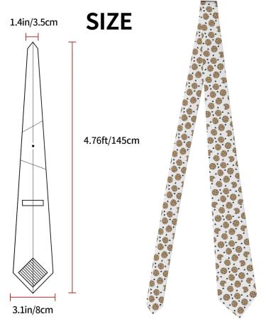 LamaMe Cookies Food Chocolate Chip Biscuits Anti-Floating Buckle Design Tie For Daily Work Wedding Banquet Dress With Holiday Birthday Gift - Buy Online on GoSupps.com