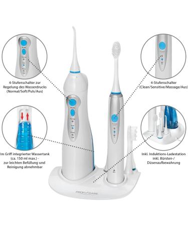 Proficare Dental Center PC-DC 3031: Wireless Sound Toothbrush & Oral Shower for Optimal Dental Care - Buy Online on GoSupps.com