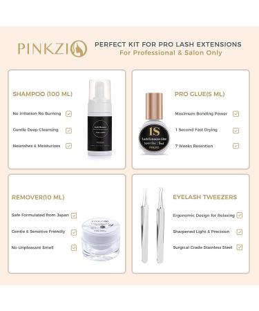 Professional 3D Faux Lash Extensions Kit - PINKZIO Eyelash Extension Supplies - Buy Online on GoSupps.com