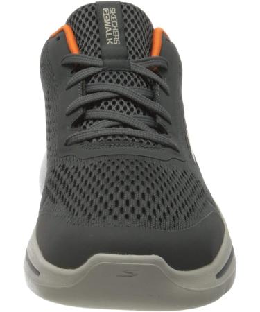 Skechers Men's GoWalk Arch Fit Athletic Walking Shoe 12 Charcoal/Orange - Buy Online on GoSupps.com