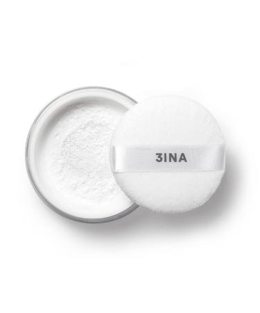 3INA MAKEUP - The Setting Loose Powder 100 - Transparent - Natural Silky Finish - Uniform Coverage - Comfortable and Bright Texture - Easy to Blend - Mineral Powder - Vegan - Cruelty Free