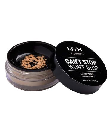 NYX Professional Makeup Can't Stop Won't Stop Setting Powder Loose Format Matte Finish Oil Absorbing Vegan Formula Shade: Medium color_152 6 g (Pack of 1)