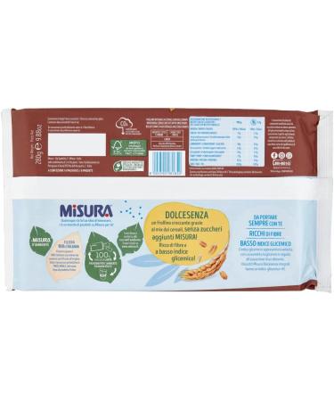 Misura Dolcesenza Biscotti Integrali con Cereali whole grain biscuits with cereals no added sugar 280 g Italian Gourmet Polpa di Pomodoro Box of 400 g - Buy Online on GoSupps.com
