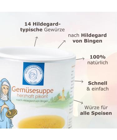 Spicy Vegetable Broth | Hildegard's Natural Soup with 14 Traditional Spices | 350g - 100% Organic & Authentic Flavor - Buy Online on GoSupps.com