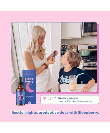 SleepBerry Kids Melatonin with Elderberry & Vitamin D - Natural Liquid Sleep Support for Children - 60 Servings 2 Fl Oz - Buy Online on GoSupps.com