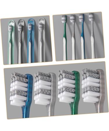 Mobestech 4-Piece Men's Travel Toothbrush Set - Hard Solid Brushes with Large Head & Fine Bristles for Effective Manual Cleaning - Buy Online on GoSupps.com