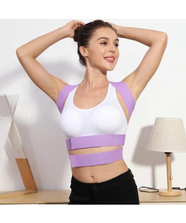 Buy MILISTEN Adjustable Back Brace & Posture Corrector for Women - Purple Lumbar Support Holder 42x48cm | International Shipping Available - Buy Online on GoSupps.com