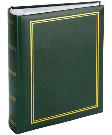 Classic 6x4 Photo Album - Easy to Fill Slip in Method & Book Bound Fotoalbum | Store 300 Pictures in a Traditional & Timeless Design Photograph Album | Gift Idea for Family & Friends 300 Pictures Green