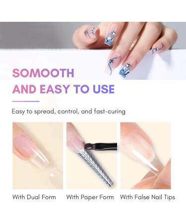 Makartt 50ML Poly Nail Gel Builder Gel Kit - White, Pink, Nude, Clear Rosy Gel for Technician Starter DIY Salon Design - Clear+A Siesta - Buy Online on GoSupps.com