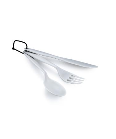 GSI Outdoors 3 Pc. Ring Cutlery Set- Eggshell, Black