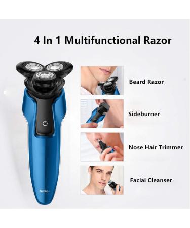 SID Electric Razor For Men 4 IN1 IPX7 Waterproof 4D Shaving Electric shaves (blue) - Buy Online on GoSupps.com