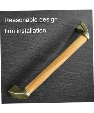 Shower Grab Bar Wooden Safety Hand Bathroom Anti Slip Grab Handle 13.4inch - Buy Online on GoSupps.com