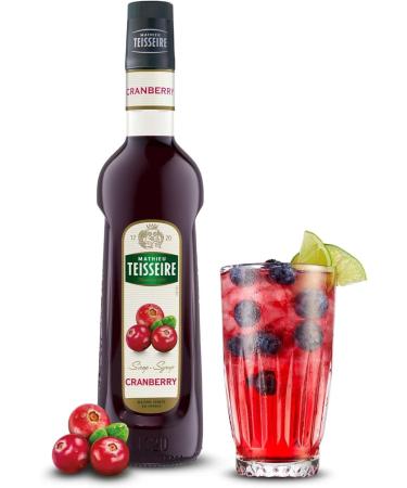 Mathieu Teisseire Cranberry Syrup for cocktail drinks with or without alcohol sodas teas lemonades 70cl bottle - Buy Online on GoSupps.com