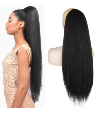 Ponytail Extensions 24 Inch Drawstring Ponytail Extension for Black Women Yaki Straight Ponytail Extension Synthetic Long Clip In Ponytail Hair Pieces for Women (Color : 4 Size : 24inches) 24inches 4 - Buy Online on GoSupps.com