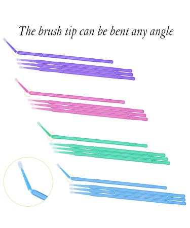 Jeffouoo 500 Micro-Applicator Brushes for Eyelash Extensions & Makeup | Ultra-Fine Eyelash Brushes in Dark Blue Perfect for Mascara & Cleaning - Buy Online on GoSupps.com