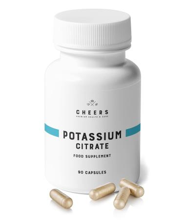 Cheers Natural Potassium Citrate Capsules 333mg | 90 Vegan Potassium Tablets | 1000mg Daily Dosage  50% DV | Keto Potassium Supplement Premium Quality for Adults | Natural Mineral Electrolyte