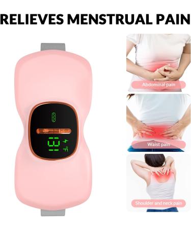 Portable Cordless Heating Pad for Period Pain Relief | 3 Heat Levels & Massage Modes for Cramps | Back and Belly Pain Relief for Women - Buy Online on GoSupps.com