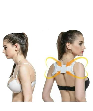Adjustable Therapy Posture Corrector Shoulder Support Back Brace Posture Correction Back Support Shoulder Belt Massager Tool WHITE L - Buy Online on GoSupps.com