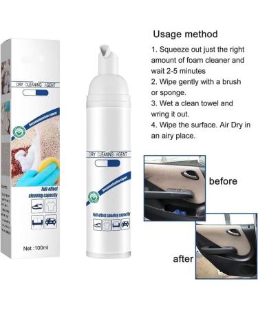 Dry Foam Cleaner Clothes Stain Remover Spray Foam Cleaner Foam Spray Disposable Laundry Foam Cleaner - Buy Online on GoSupps.com