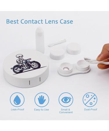 Portable Motorcycle Rider Contact Lens Travel Kit - Cute Contact Box with Mirror for Outdoor Use - Buy Online on GoSupps.com