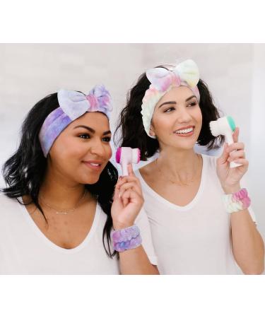 Washable Headbands for Women - Spa Wrist Wash Band Set for Skincare and Makeup - Tie Dye Design - Buy Online on GoSupps.com