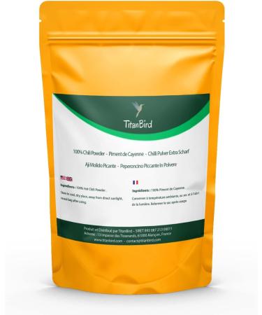 TitanBird 200g Piment de Cayenne Fort Moulu - Poudre de Piment Tr s pic e - 100% Naturel Tr s piquant - D licatement S ch au Soleil Sans Additifs | Qualit Sup rieure Piment 200 g (Lot de 1) - Buy Online on GoSupps.com