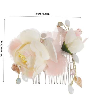 FRCOLOR Engagement Party Headband Side Hair Comb Bridal Floral Hair Comb Wedding Bridal Comb Rose Hair Comb Bridal Pearl Hair Comb Happy New Year Headband Wedding Tiara Miss Shell Decorate medium Pink - Buy Online on GoSupps.com