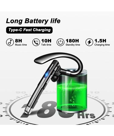 XVV Bluetooth Headset V5.1 - Wireless Earpiece with Dual-Mic for Driving/Business - CVC 8.0 Noise Canceling - iPhone & Android Compatible - Buy Online on GoSupps.com
