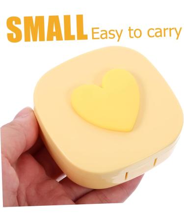 Homsfou Exquisite Contact Lens Holder Case with Makeup Mirror | 7.00x6.80x2.50cm - Ideal for Cosmetic Lenses Sorted Colors & Perfect Travel Accessory - Buy Online on GoSupps.com
