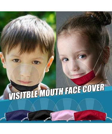 Topereur Kids Mouth Protection - Reusable Transparent Face Cover & Dustproof Bandana (1/4 Piece) - Buy Online on GoSupps.com