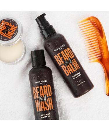 Men Rock Oak Moss Beard Balm - 100ml | Soothing Leave-In Conditioner | Hydrates Beard & Skin | Earthy Scent - Buy Online on GoSupps.com