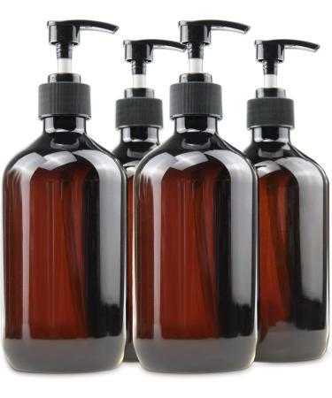 Empty Plastic Bottles with Pump Dispenser and 6pcs Labels Included Refillable Travel Containers for Hand sanitizer Shampoo Lotion etc - BPA/Paraben Free 500ml/16.9oz (4 Pack)  - Buy Online on GoSupps.com