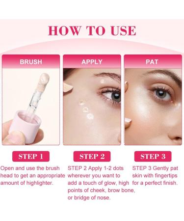 Liquid Highlighter Liquid Highlighter Face Highlighter Long Lasting and Smooth Liquid Highlighter for Body Water Resistant & Permanent Face Highlighter Cheekbone - Buy Online on GoSupps.com