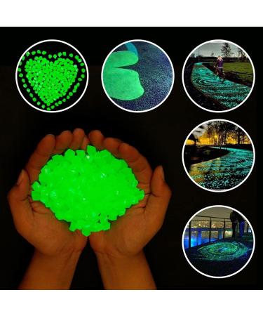 300 Colorful Fluorescent Stones - Bright Garden Pebbles for Walkways Aquariums & Lawn Decoration (Green 17x13mm) - Buy Online on GoSupps.com